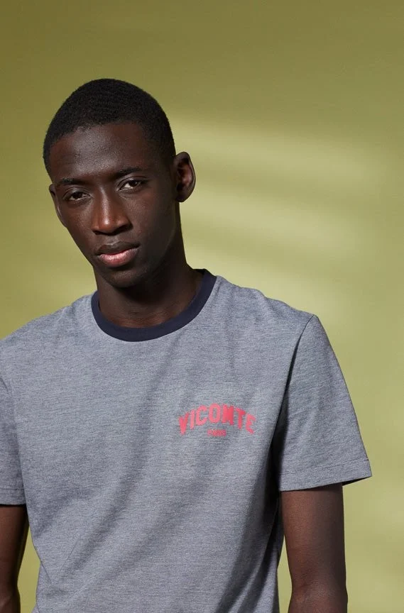 فيكونت أ. تيشيرت تاي رمادي قطن 100%